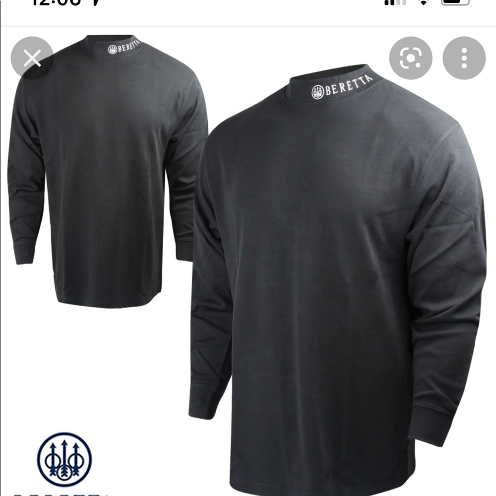 NWT Black Beretta Mock Turtleneck